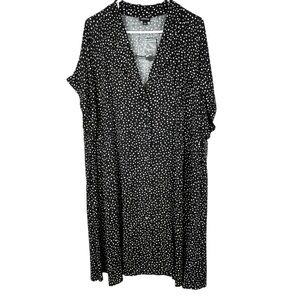 NWT Torrid Mini Rayon Slub Front Collared Dress Patience Dots Size 2X (18-20)